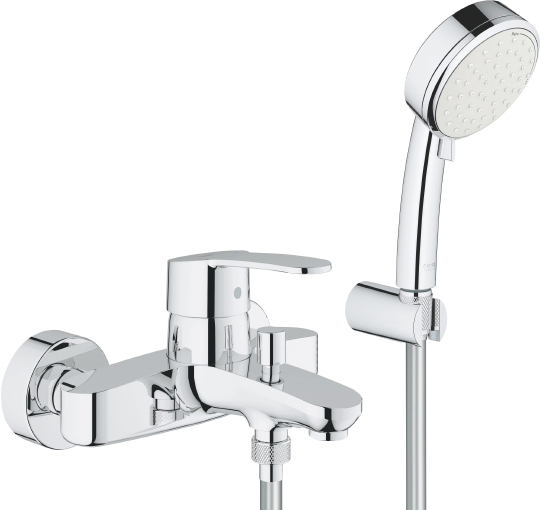Grohe Eurostyle Cosmopolitan Смеситель для ванны, накладной, с ручным душем, цвет: хром 3359220A