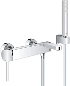 Grohe Plus Смеситель для ванны, накладной, с ручным душем, цвет: хром 33547003