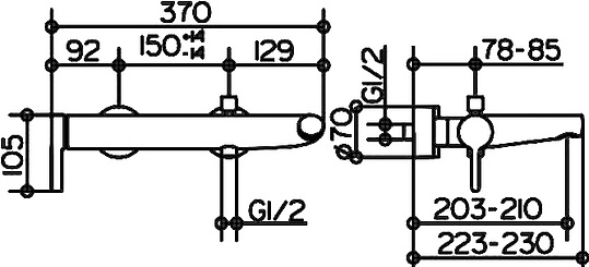 Keuco Edition 400 Смеситель для ванны с душем, цвет: хром 51520 010100