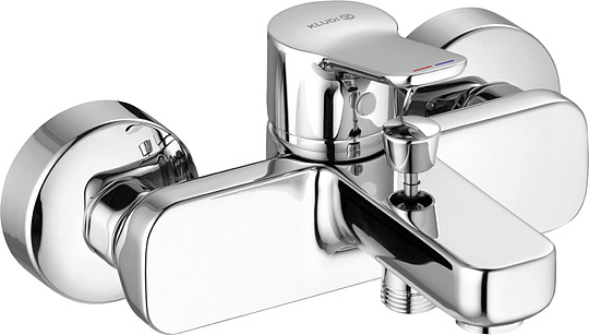 Kludi Pure&Easy Смеситель для ванны и душа DN 15 настенный, цвет: хром 376810565