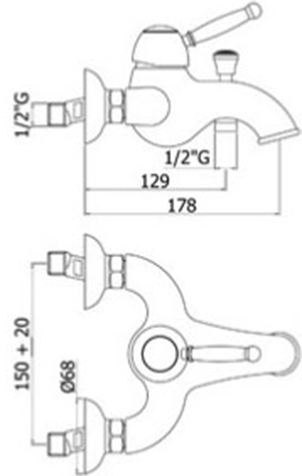 Смеситель Paffoni Giorgia  для ванны GI022CR