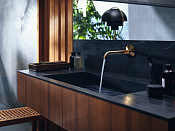 Axor One Смеситель для раковины встраиваемый внешняя часть, с донным клапаном, цвет: матовый черный 48112670