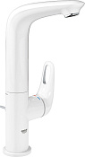 Grohe Eurostyle New Смеситель для раковины высокий, с д/к, высота излива 24,5 см, цвет: белая луна 23569LS3