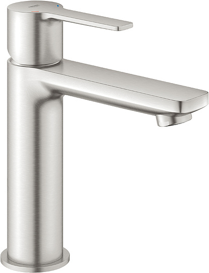 Grohe Lineare New Смеситель для раковины, с д/к, длина излива 12,8 см, цвет: суперсталь 23106DC1