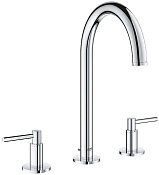 Grohe Atrio New Смеситель для раковины вентильный, высокий, с д/к, высота излива 19 см, цвет: хром 20009003