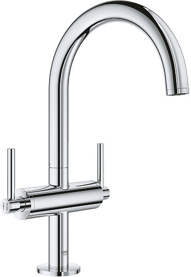 Grohe Atrio New Смеситель для раковины вентильный, высокий, с д/к, высота излива 20,2 см, цвет: хром 21022003