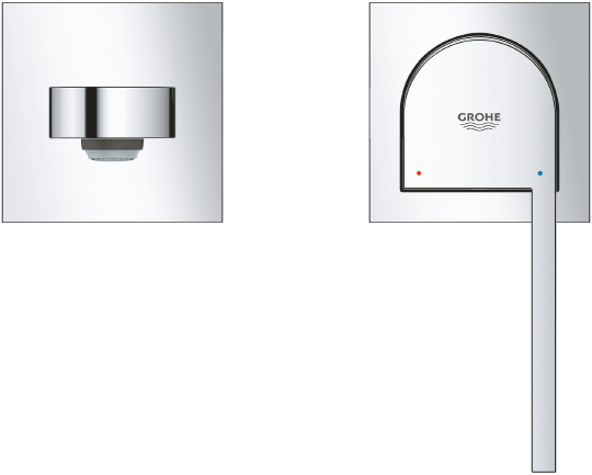 Grohe Plus Смеситель для раковины, встраиваемый, длина излива 14,7 см, цвет: хром 29303003