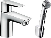 Hansgrohe Talis E Смеситель для раковины однорычажный с гигиеническим душем, цвет: хром 71729000