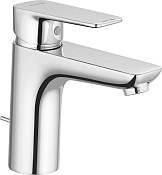 Kludi Pure&Style Смеситель для раковины, c д/к, длина излива 12 см, цвет: хром 402900575