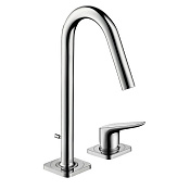 Axor Citterio M Смеситель для раковины высокий на 2 отверстия с донным клапаном, цвет: хром 34132000