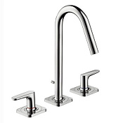 Axor Citterio M Смеситель для раковины двухвентильный на 3 отверстия с донным клапаном, цвет: хром 34133000