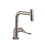 Axor Citterio Смеситель для кухни с выдвижным изливом,  на 1 отв., кнопка Select, цвет: нерж. сталь 39861800