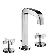 Axor Citterio Смеситель для раковины двухвентильный на 3 отверстия с донным клапаном, цвет: хром 39133000