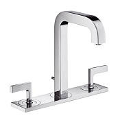 Axor Citterio Смеситель для раковины двухвентильный на 3 отверстия с донным клапаном, цвет: хром 39135000