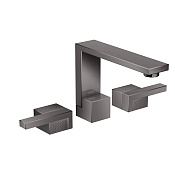 Axor Edge Смеситель для раковины на 3 отверстия с донным клапаном, цвет: полированный черный хром 46051330