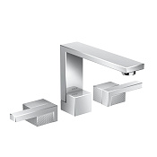 Axor Edge Смеситель для раковины двухвентильный на 3 отверстия с донным клапаном, цвет: хром 46051000