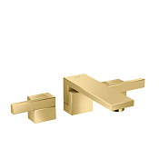 Axor Edge Смеситель для раковины на 3 отверстия с донным клапаном, цвет: полированное золото 46060990