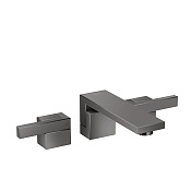 Axor Edge Смеситель для раковины на 3 отверстия с донным клапаном, цвет: полированный черный хром 46060330