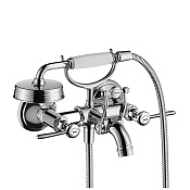 Axor Montreux Смеситель для ванны, 2 рычага, ручной душ, шланг, излив 22,4 см, цвет: хром 16551000
