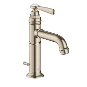 Axor Montreux Смеситель для раковины на 1 отверстие с донным клапаном, цвет: шлифованный никель 16515820