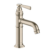 Axor Montreux Смеситель для раковины на 1 отверстие с донным клапаном, цвет: шлифованный никель 16516820