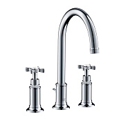 Axor Montreux Смеситель для раковины двухвентильный на 3 отверстие с донным клапаном, цвет: хром 16513000