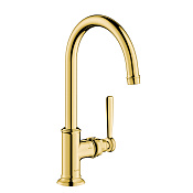 Axor Montreux Смеситель для раковины высокий на 1 отверстие с дон. клап., цвет: полированное золото 16518990