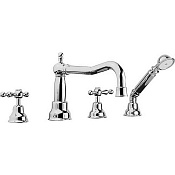 Cisal Arcana America Смеситель на борт ванны, с ручным душем, на 4 отверстия, цвет: chrome AA00026421