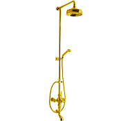 Cisal Arcana America Душевая стойка: смеситель термостатический для ванны, цвет: 24k gold AA00414024