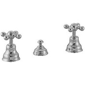 Cisal Arcana Ceramic Смеситель для биде на 3 отверстия, без излива, с донным клапаном, цвет: chrome AC00121021