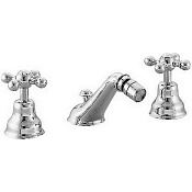 Cisal Arcana Ceramic Смеситель для биде на 3 отверстия, с д/к, излив 11,7 см, цвет: chrome AC00122021