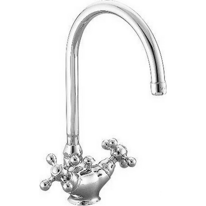 Cisal Arcana Ceramic Смеситель для кухни с поворотным изливом и донным клапаном, цвет: chrome AC00052021