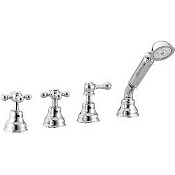 Cisal Arcana Ceramic Смеситель на борт ванны, с ручным душем, на 4 отвер., без излива, цвет: chrome AC00029021