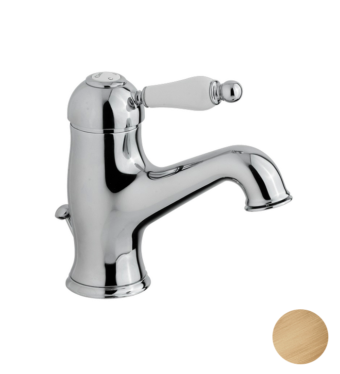 Cisal Arcana Empress Смеситель для раковины, с д/к, длина излива 12,8 см, цвет: antique bronze EM00051027