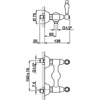 Cisal Arcana Toscana Смеситель для душа накладной, цвет: chrome TS00044121