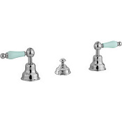 Cisal Arcana Toscana Смеситель для биде на 3 отверстия, без излива, с донным клапаном, цвет: chrome TS00121021