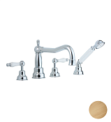 Cisal Arcana Toscana Смеситель на борт ванны, с ручным душем, на 4 отверстия, цвет: antique bronze TS00026427