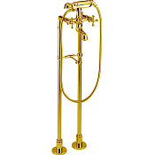 Cisal Arcana Ceramic Смеситель для ванны напольный  с душевым набором, цвет: 24k gold AC00420024