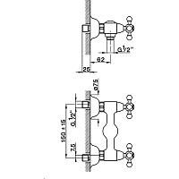 Cisal Arcana Смеситель для душа накладной, цвет: chrome AC00044121