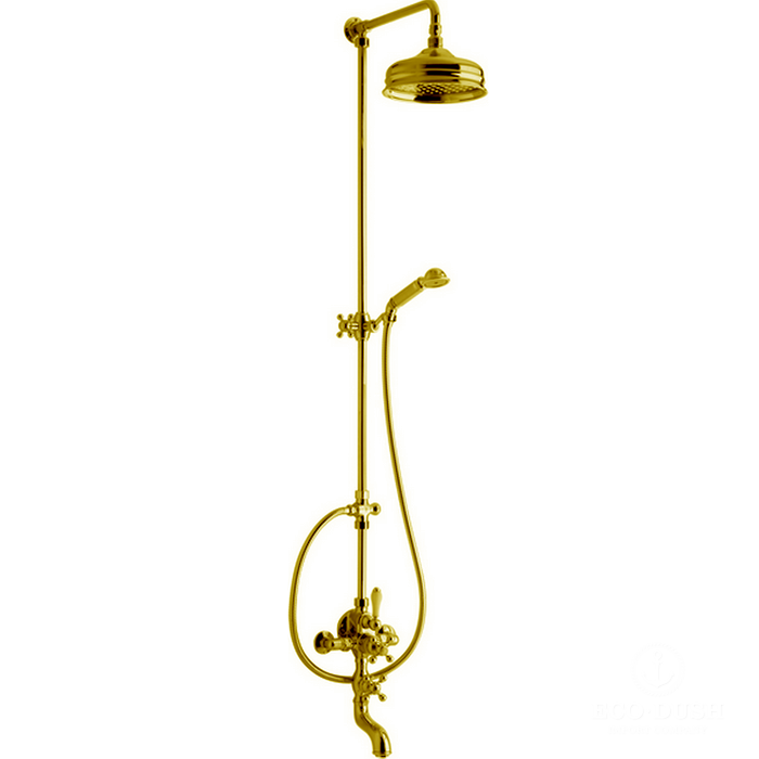 Cisal Arcana Ceramic Душевая стойка: смеситель термостатический для ванны, цвет: 24k gold AC00413024