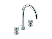 Cisal Barcelona Смеситель для раковины, с донным клапаном, длина излива 17,2 см, цвет: chrome BA00106021