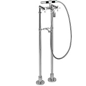 Cisal Barcelona Смеситель для ванны напольный с душевым набором, цвет: chrome BA00420021