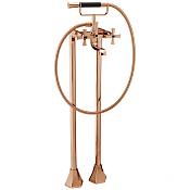 Cisal Cherie Смеситель для ванны напольный с душевым набором, цвет: rose gold/night black CX0042007E