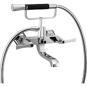 Cisal Cherie Смеситель для ванны накладной, с душевым комплектом, цвет: chrome/matt black CF0001006T