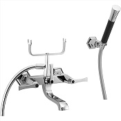 Cisal Cherie Смеситель для ванны накладной, с душевым комплектом, цвет: chrome/matt black CF0001206T