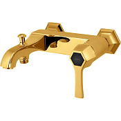 Cisal Cherie Смеситель для ванны накладной, без душевого комплекта, цвет: gold/night black CH0001347C