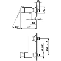 Cisal Cherie Смеситель для душа накладной, цвет: gold/night black CH0004447C