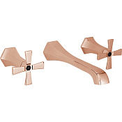 Cisal Cherie Смеситель для раковины встраив., внешняя часть, излив 20см, цвет: rose gold/night black CX0135107E