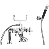 Cisal Cherie Смеситель на борт ванны, с ручным душем, на 2 отверстия, цвет: chrome/matt black CX0000906T