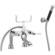 Cisal Cherie Смеситель на борт ванны, с ручным душем, на 2 отверстия, цвет: chrome/matt black CF0000906T